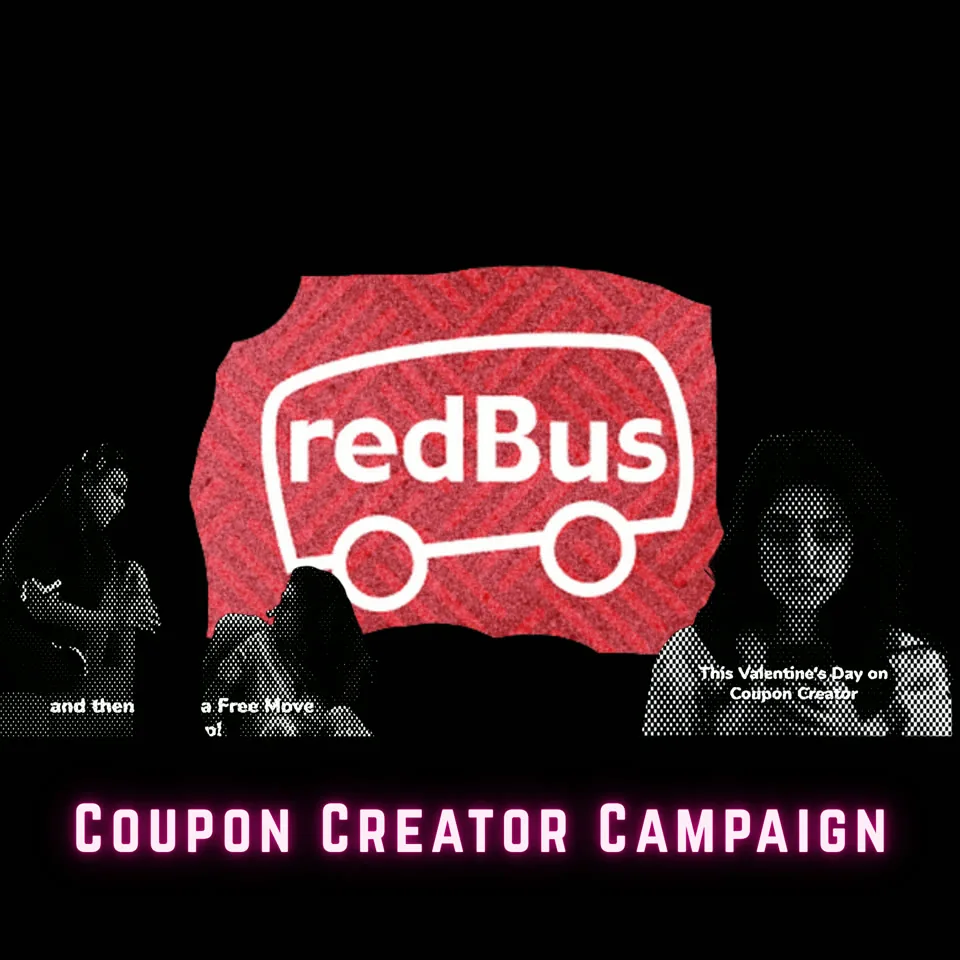 Title card for the redBus Coupon Creator campaign