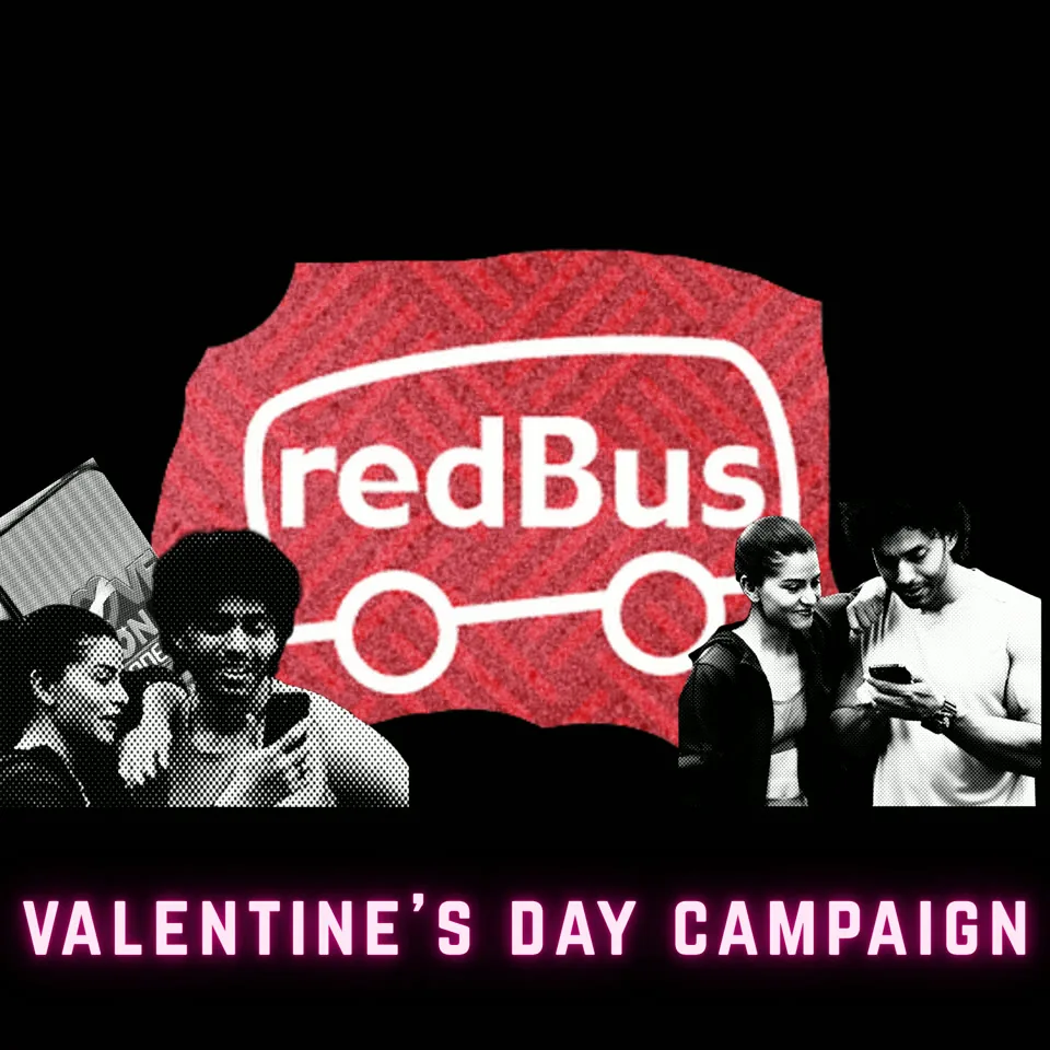 Title card for the redBus Valentine's Day campaign